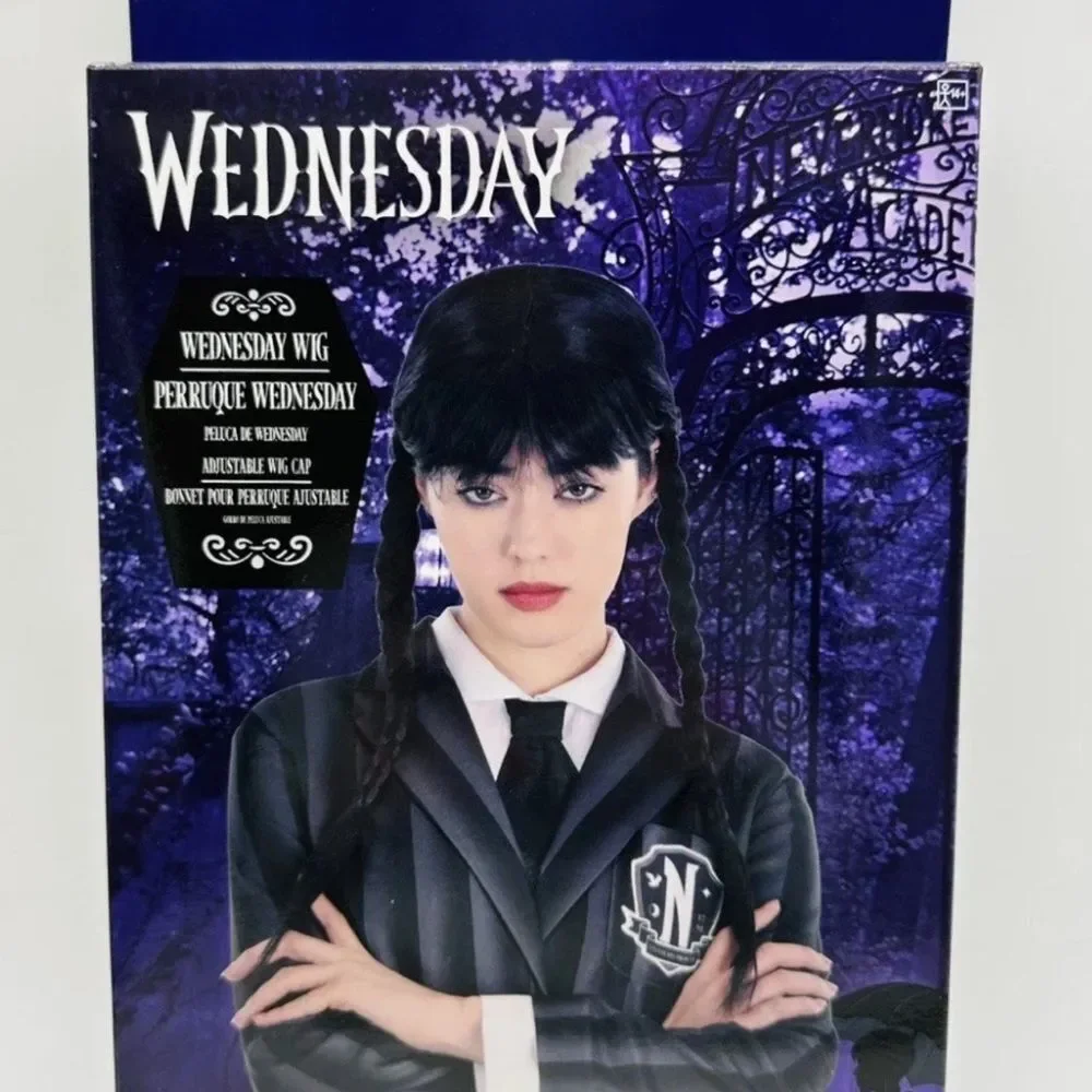 🔥Kids Black Braided Wig Costume Accessory New